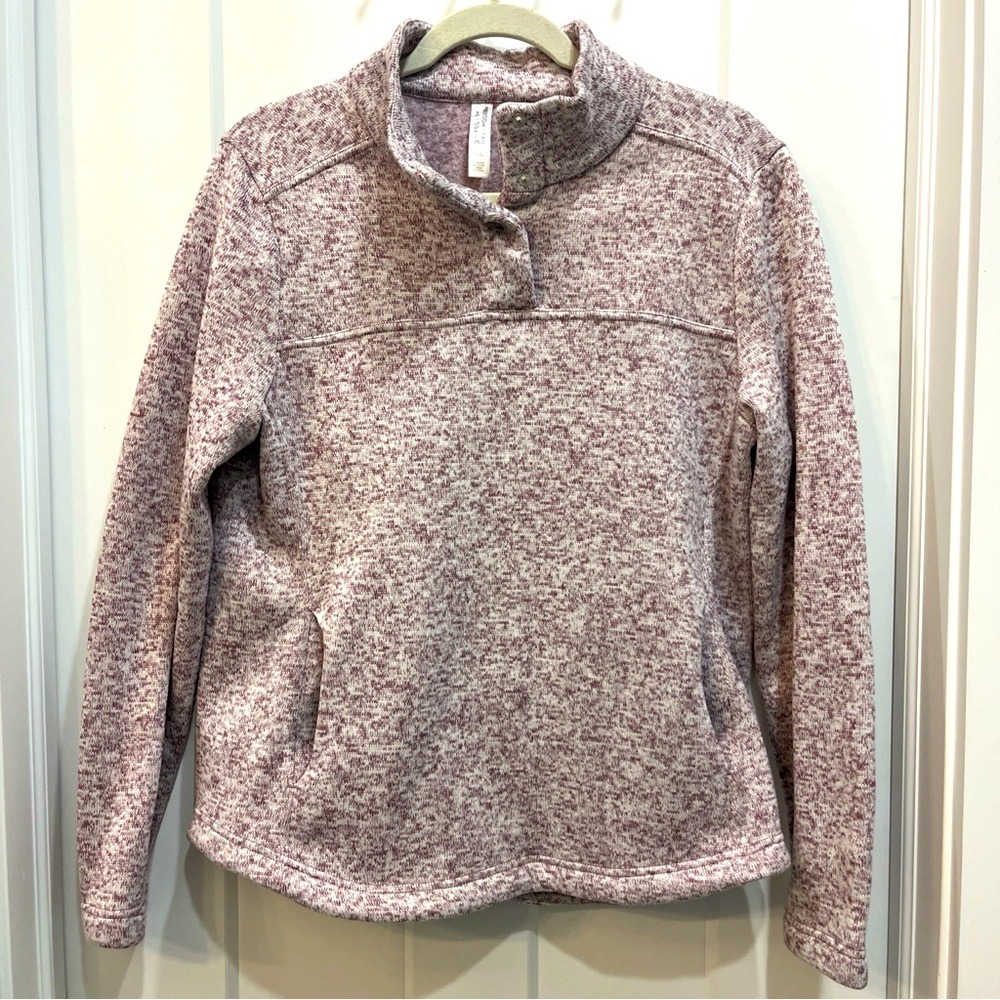 Freedom Trail By Kyodan Women‎ Pink Marbled Pullover Sweater Size Large Gorpcore